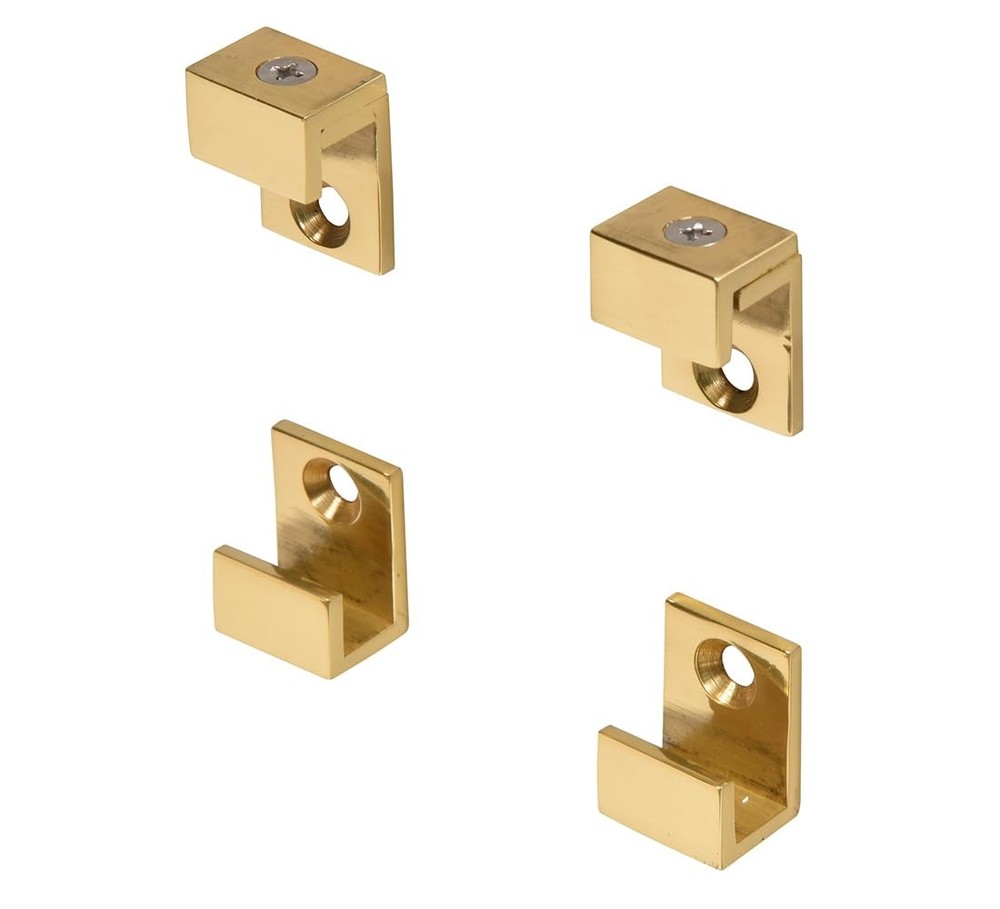 CRL Brass 5/8" Wide Mirror Clip Set