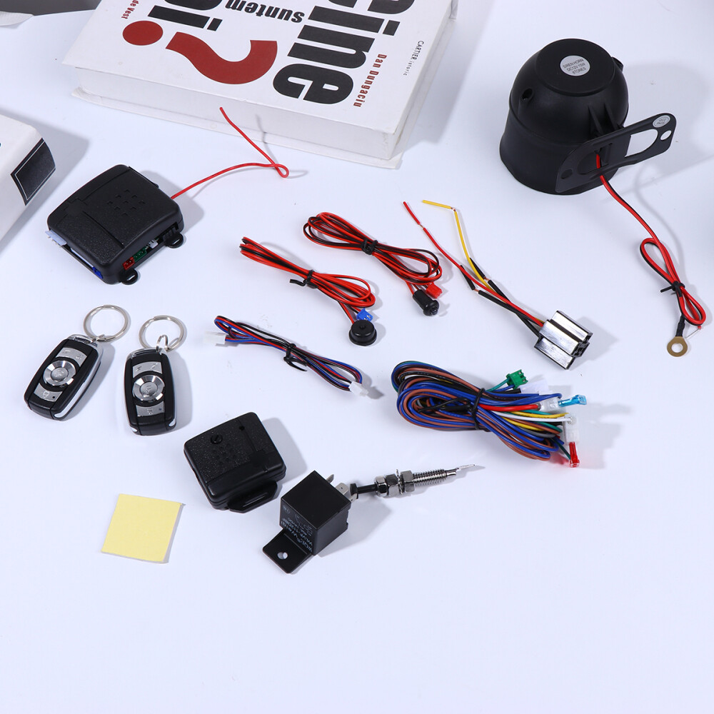 Auto Car Alarm Security System Keyless Entry& 2 Remote Kits Anti theft Universal