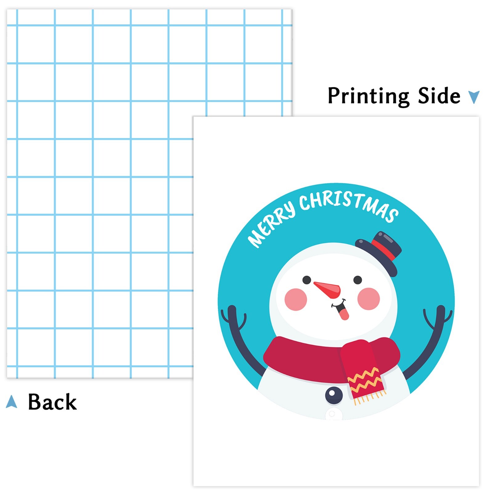 50 Pk Blue Grid Heat Transfer Paper for Dark T Shirt Iron-on 8.5x11 Inkjet Laser