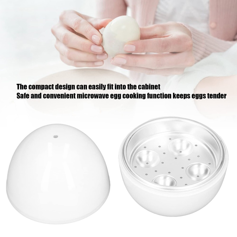 Microwave Egg Cooker for 4 Eggs,Hard Boiled Egg Cooker Compact Microwave Safe...