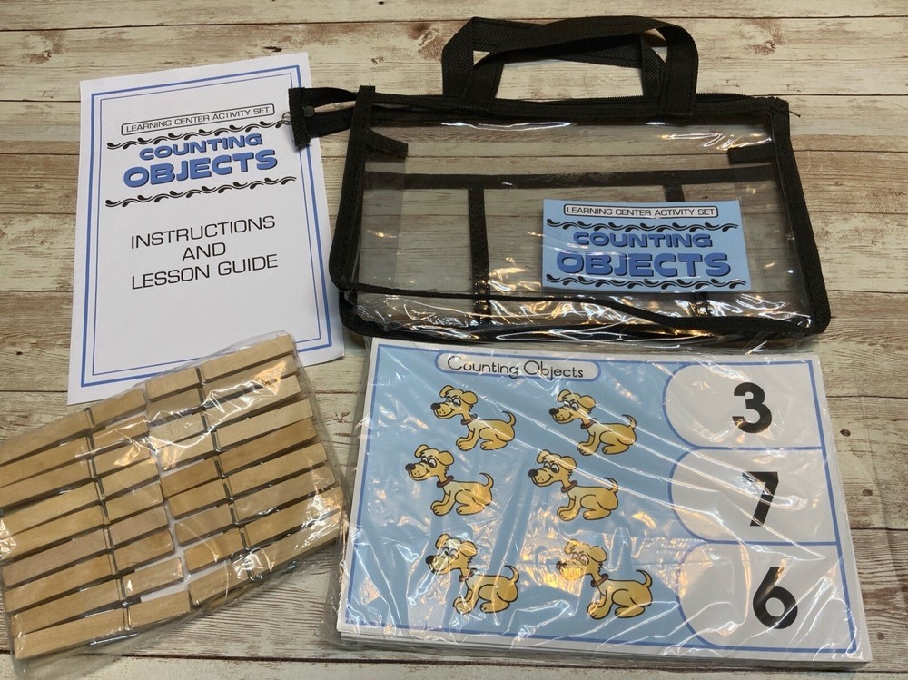 Learning Center Activity Set - Counting Objects - Clothespin Learning Center