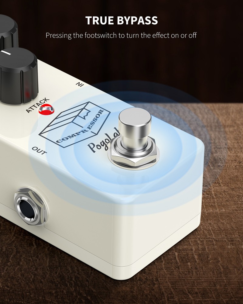 POGOLAB Compressor Pedal Guitar Pedal Compressor Mini Compressor Pedal