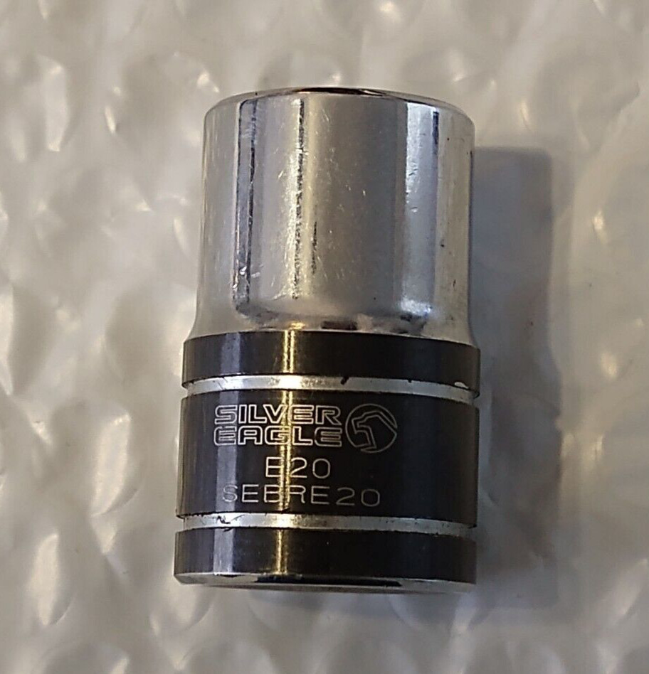 MATCO TOOLS "SILVER EAGLE" SEBRE20, 1/2" DR. E20 INVERTED/RECESSED TORX SOCKET.