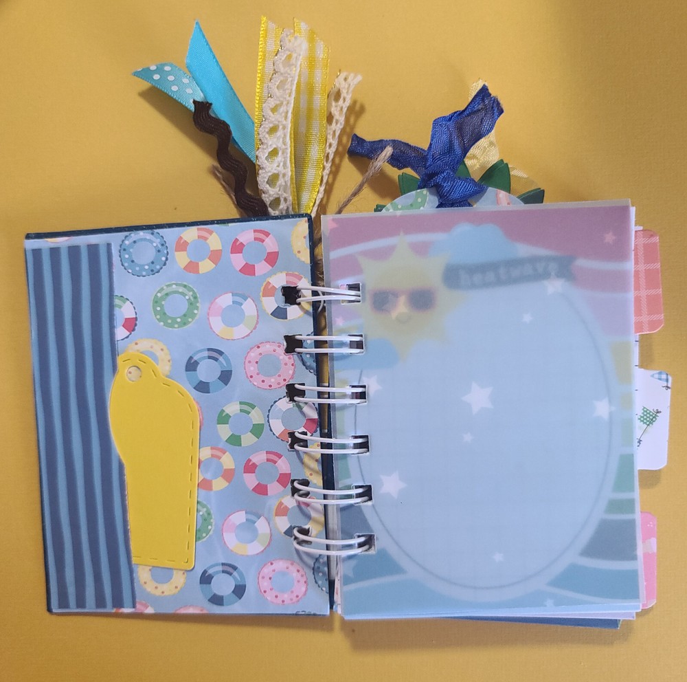 Little cinched journal notebook, handmade