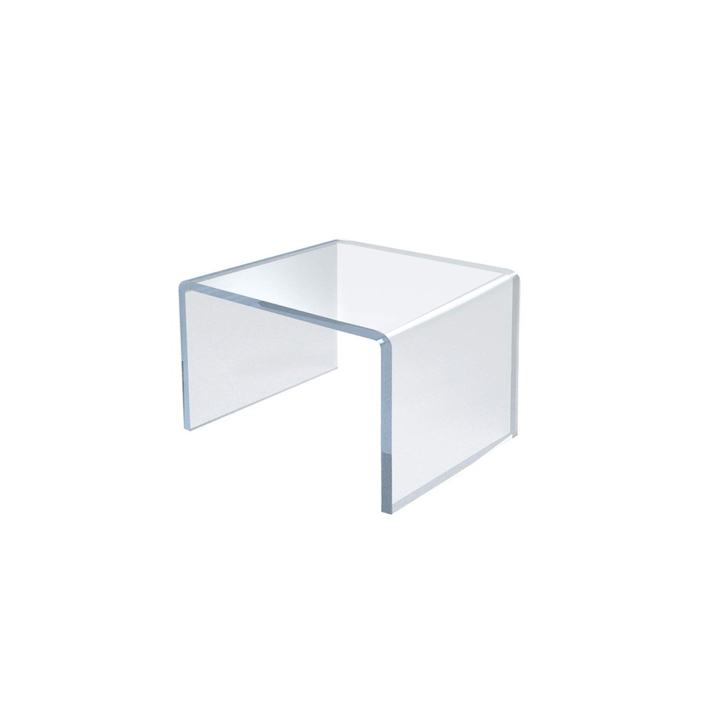 515328 2.5" Square Acrylic Riser Clear 4 Pac