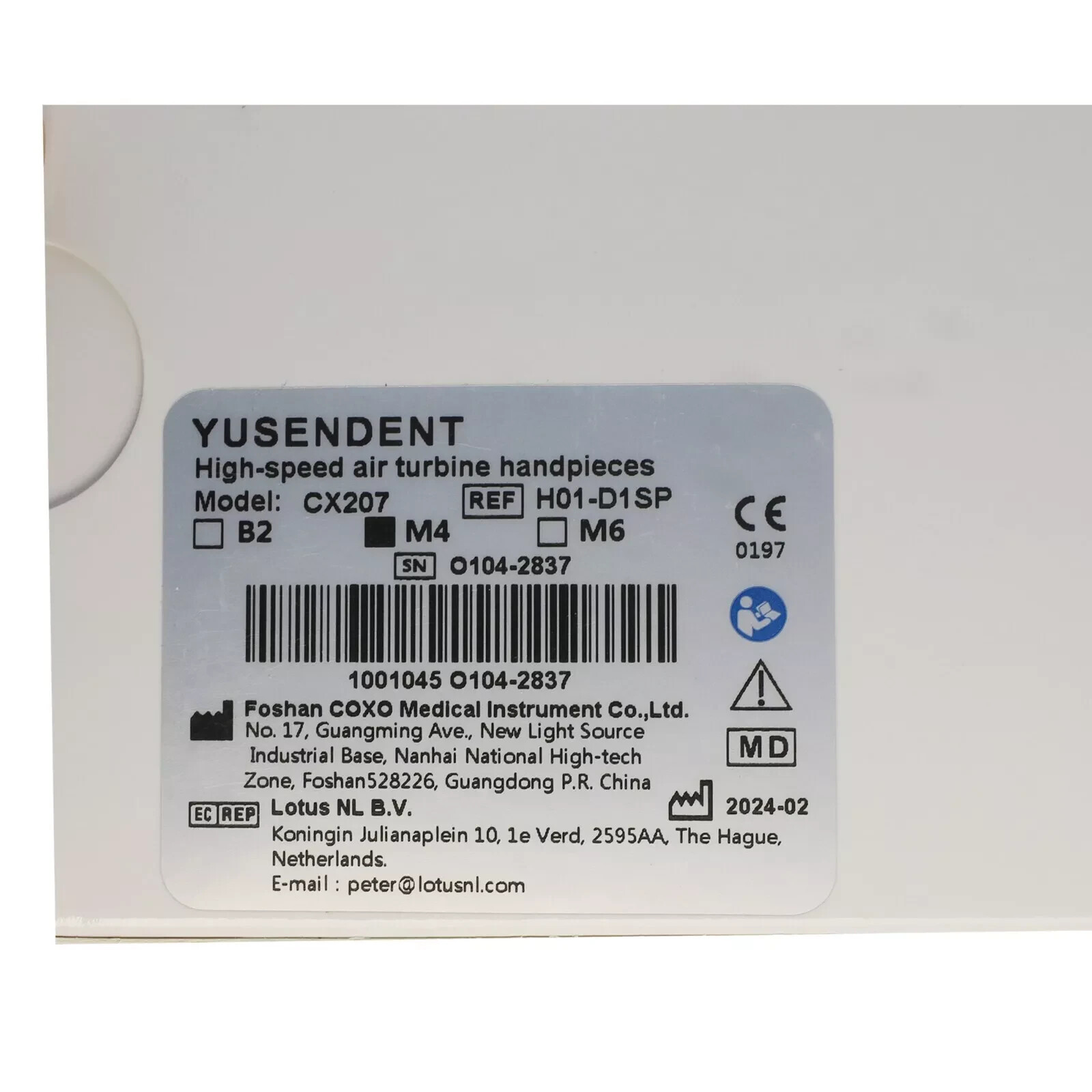 COXO Dental Surgical Handpiece 45 Degree High Speed 4 Hole LED Reverse Air NSK