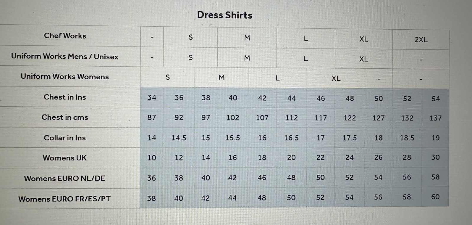 Chef Works Urban Collection navy stripe work shirt 2XL