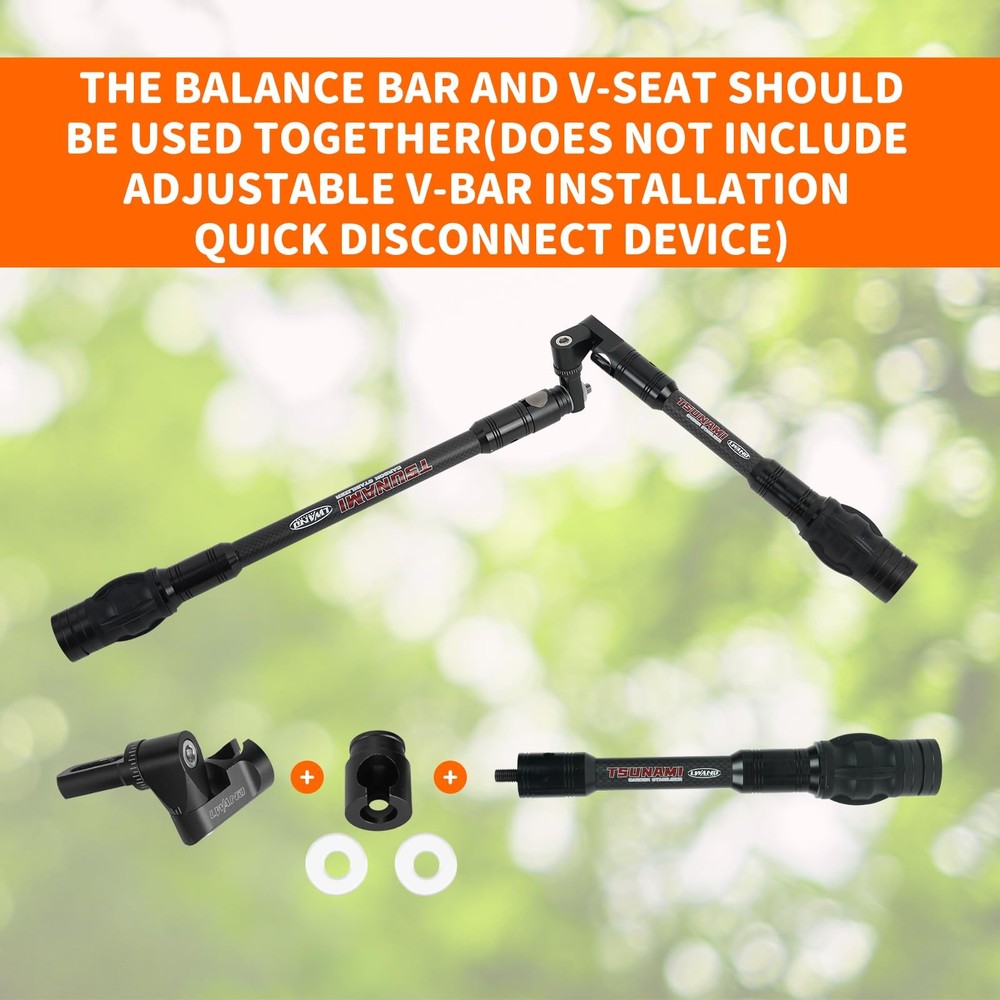 Compound Bow Archery Stabilizer 12 Inch Balance Bar for Vibration Reduction, ...