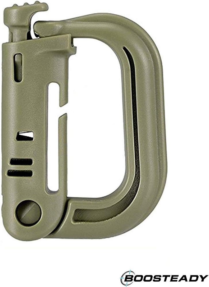 10 Pack Multipurpose D-Ring Grimlock Locking for Molle Webbing with Zippered Pou