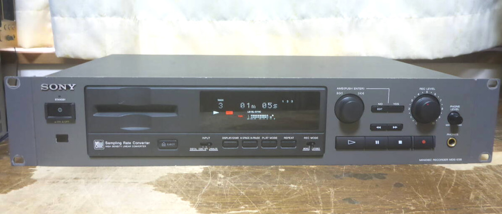 Sony MDS-E58 Rackmount Minidisc Recorder MD Player Deck Pro Audio Black