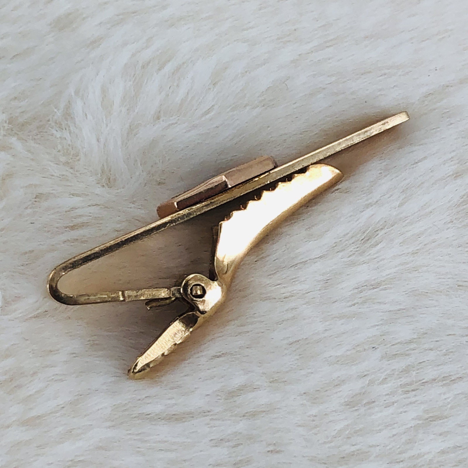 Vtg Sun Ship Builders 40 Year Employee Service Award 12K GF Tie Clip Bar