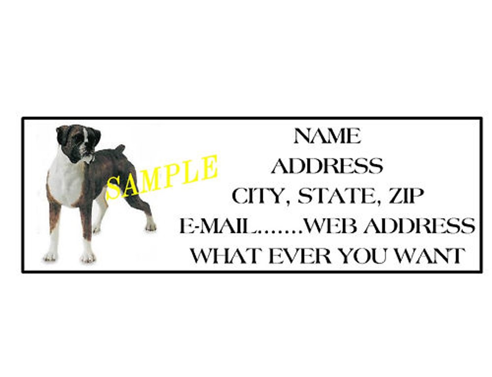 BOXER ADDRESS LABELS COOL!!! #3