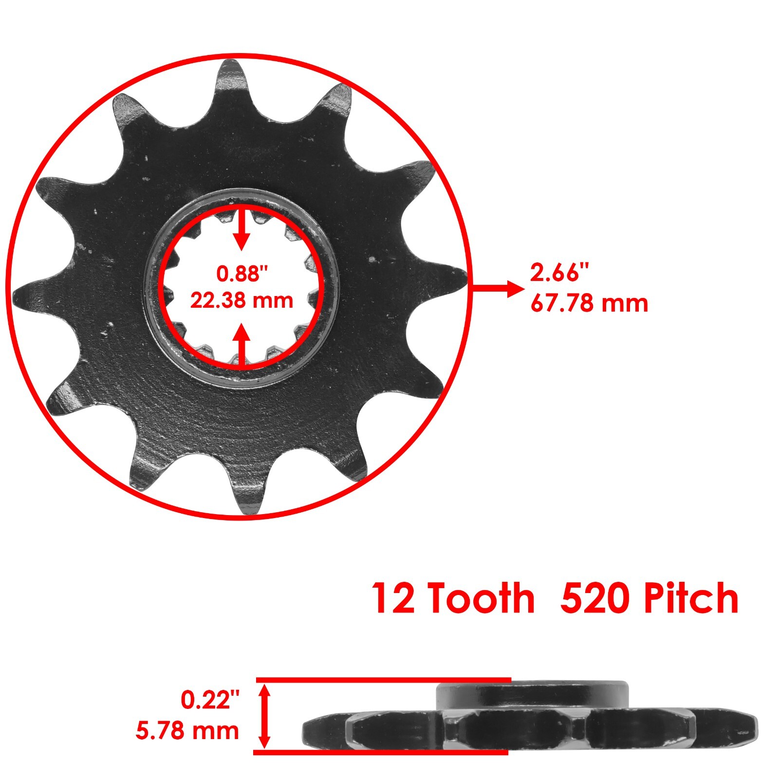 Gold O-Ring Drive Chain & Sprockets Kit for Suzuki LT250R Quadracer 250 1985-93