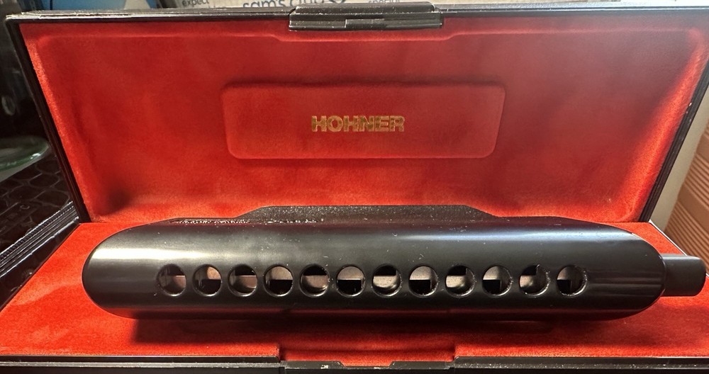 HOHNER CX12 Chromatic Harmonica Black Plastic Matte Finish with Case