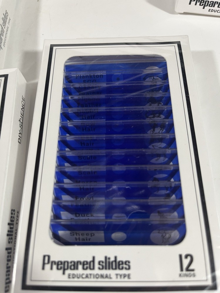 Prepared Microscope Slides Lot Educational Type