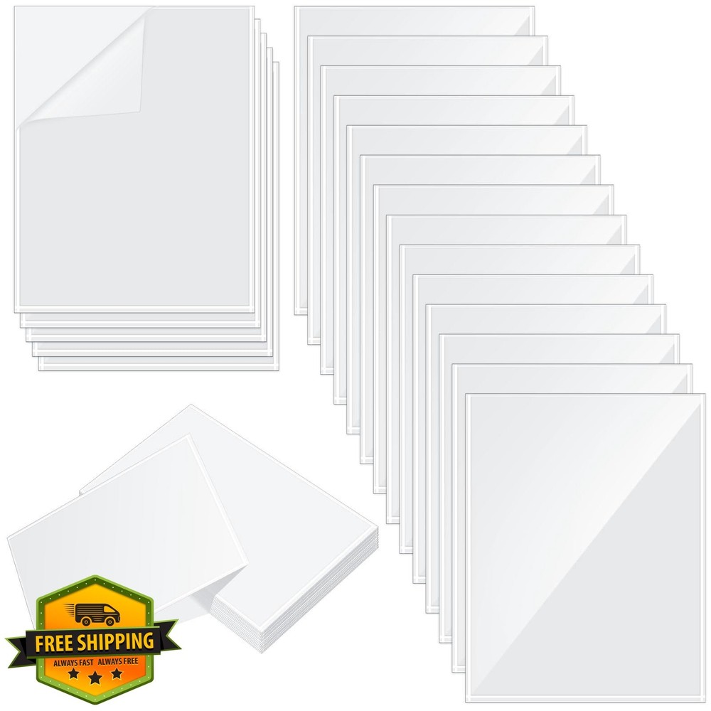 Gueevin 100 Pcs 5x8 Inch Self Adhesive Display Pockets