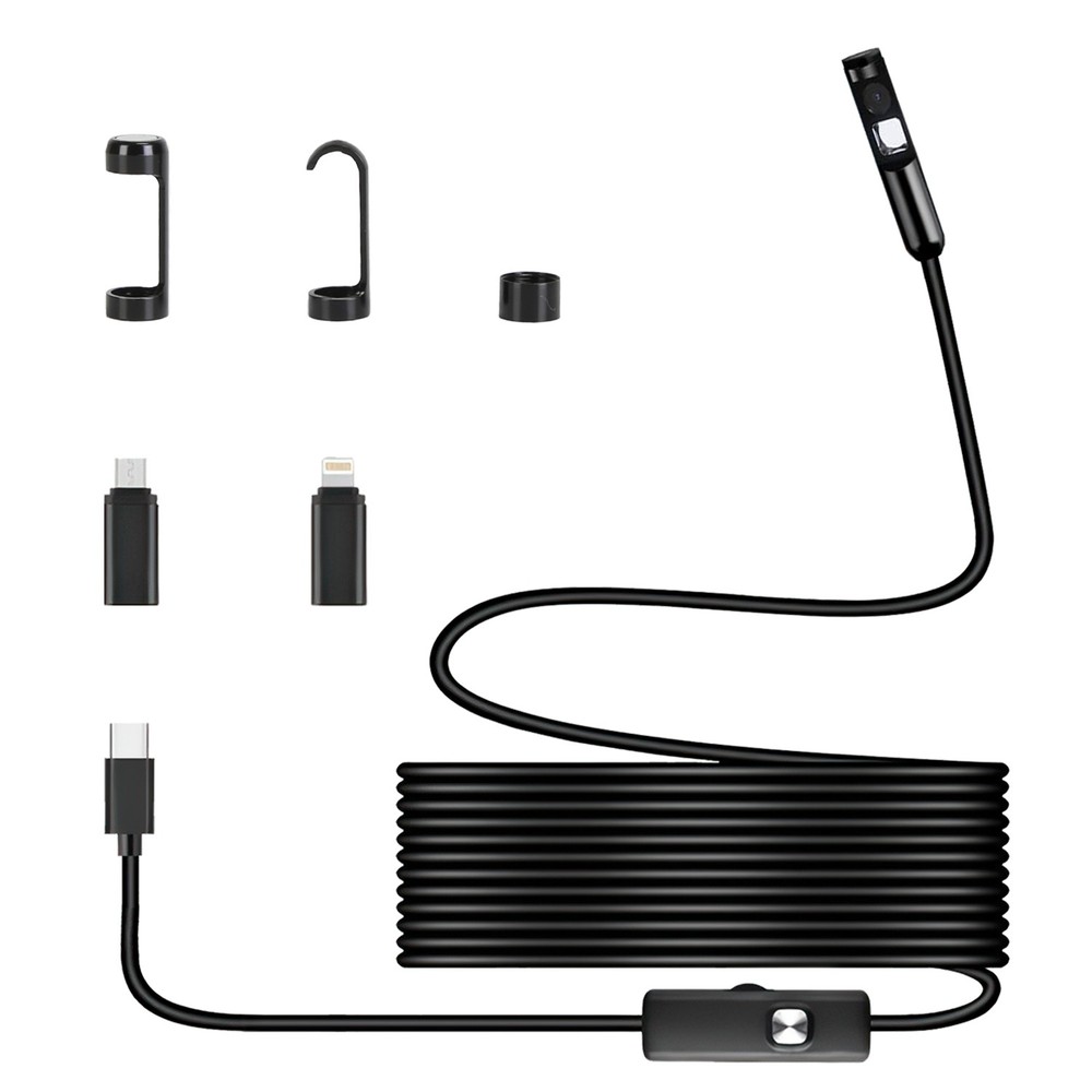 1920P HD Endoscope Camera Inspection Borescope Tool APP Control Camera w/ Light