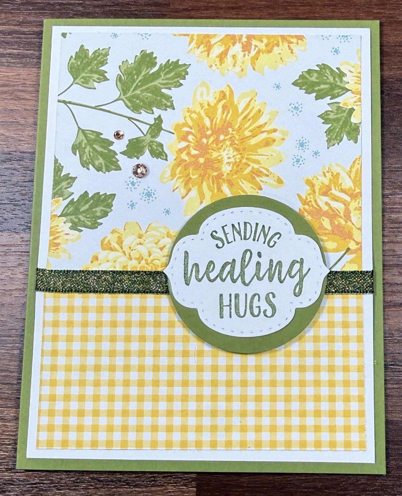 Stampin Up Card Kit GET WELL  Sending Hugs Floral Delight DSP - Makes 4 Cards