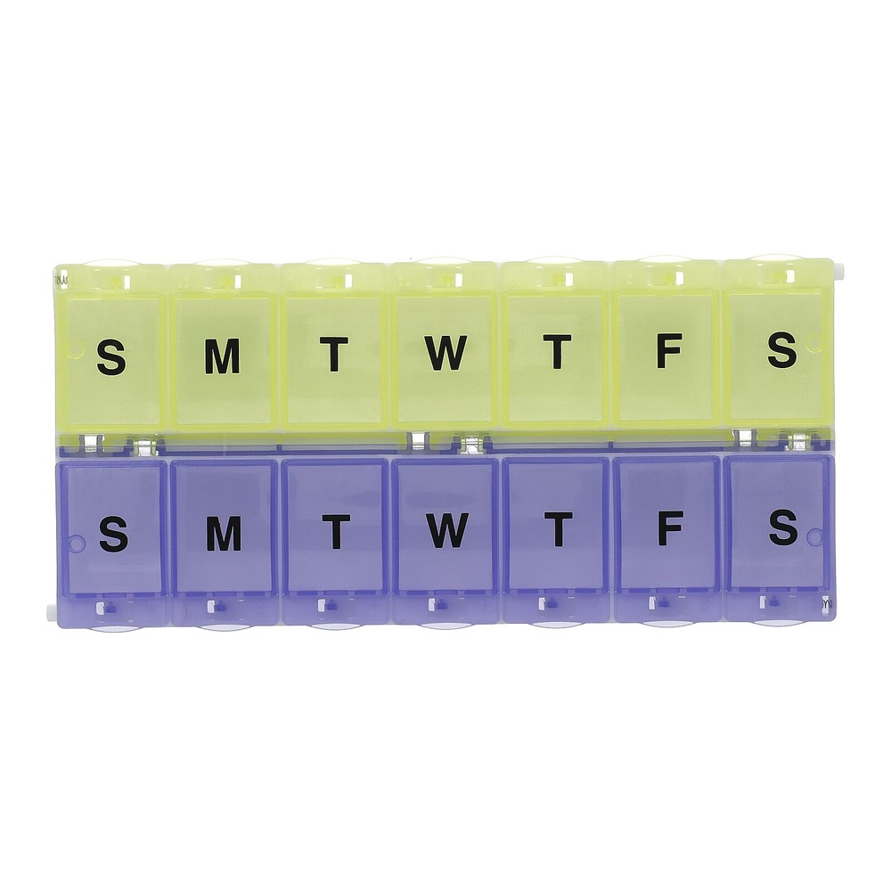 2-Week with Locking Device Pill Planner, 2XL, 1 Count