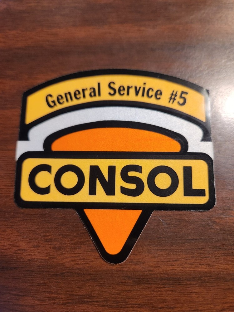 GENERAL SERVICE #5 SHIELD WHITE BACK CONSOL COAL MINING STICKER