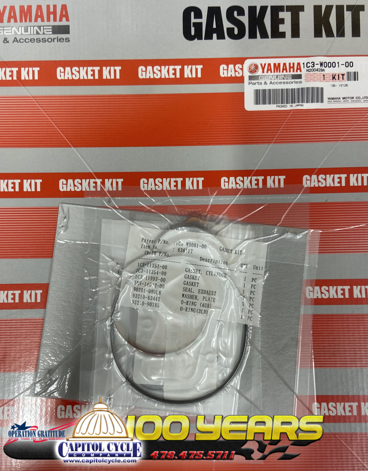 NEW OEM YAMAHA YZ125 TOP END KIT WITH CYLINDER 2005-2021