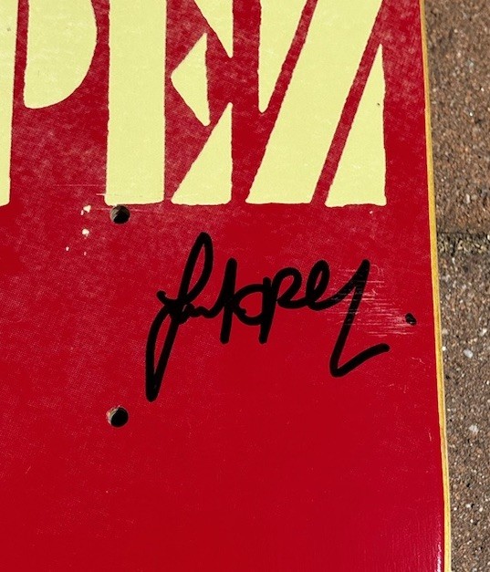 Louie Lopez Signed Skateboard Deck