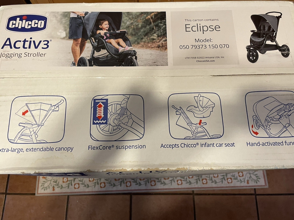 Chicco Activ3 Jogging Stroller, All-Terrain Stroller - Eclipse