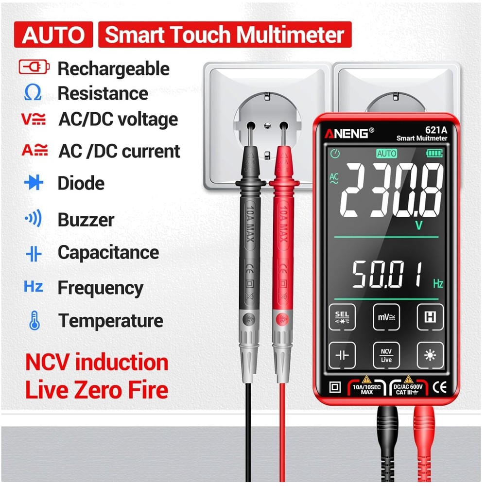 Smart Digital Multimeter Auto RangingTRMS 9999 Counts