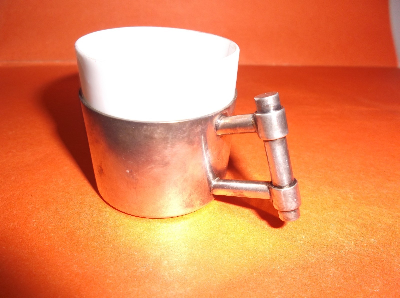 Vintage Silver Demitasse Espresso Cup by Krupp Berndorf, Original Liner