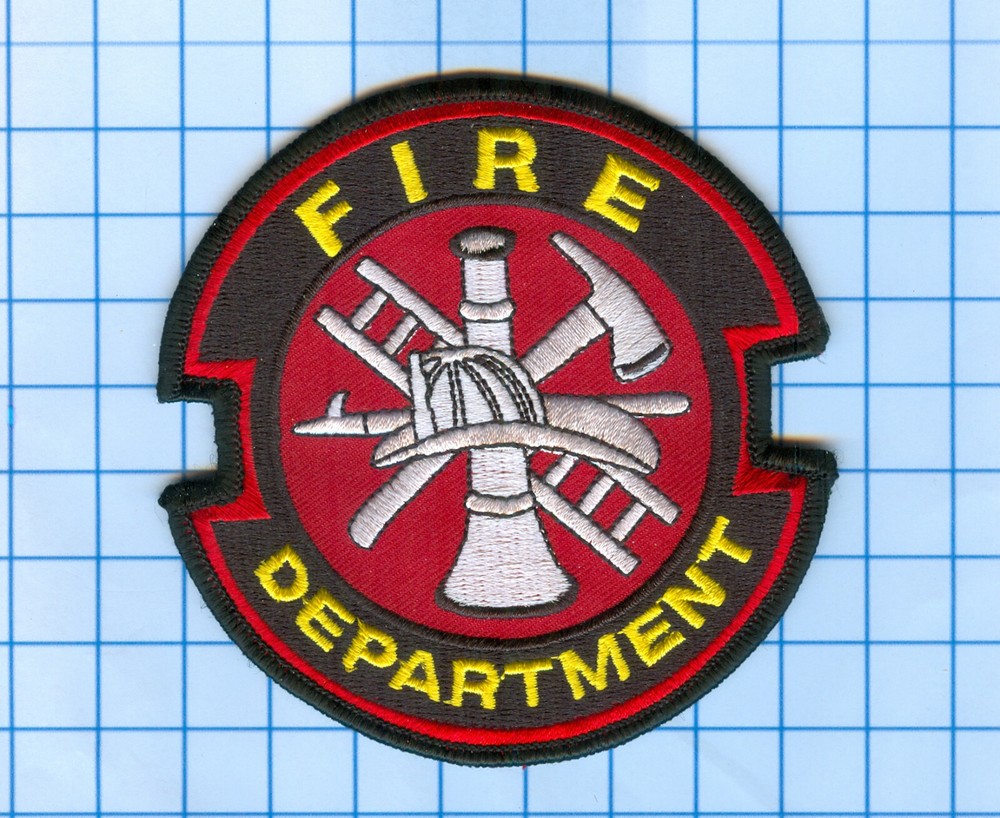 Fire Patch - Fire Department 5" Red,Black,Gold
