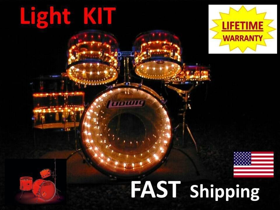 3 4 5 6 7 piece drum kit LED lights - LED lighting system for drum kit