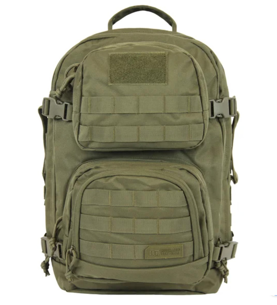 Highland Tactical Backpack Major Heavy Duty MOLLE WEB HOOK-LOOP, Army Green