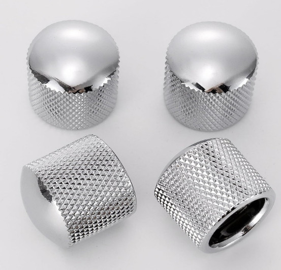 1-4 Pcs Volume Metal Dome Button Control Knobs Metal Volume Control Knobs Guitar