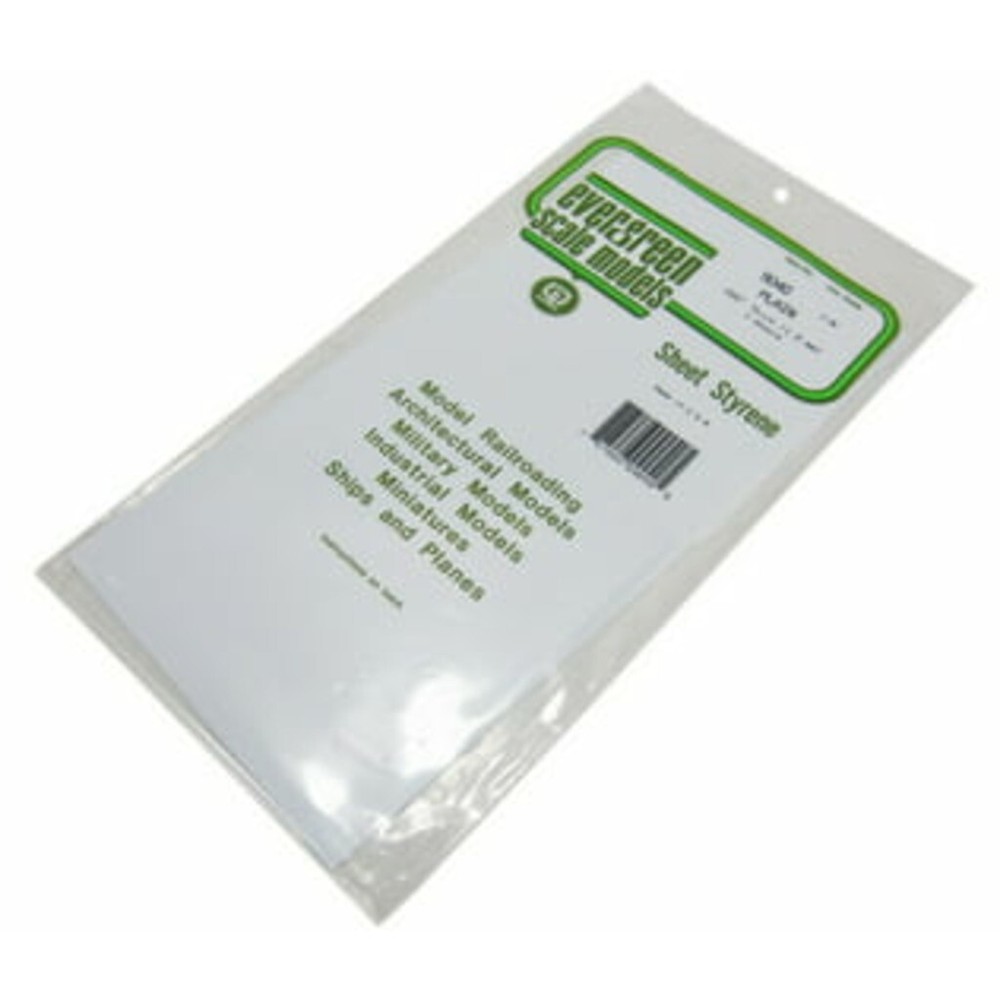 Evergreen Scale Models 9060 White Sheet .060 x 6 x 12