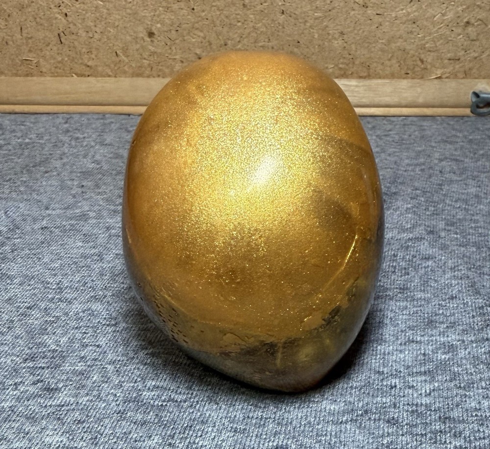 Decorative Gold Skull Figurine. Hard Plastic