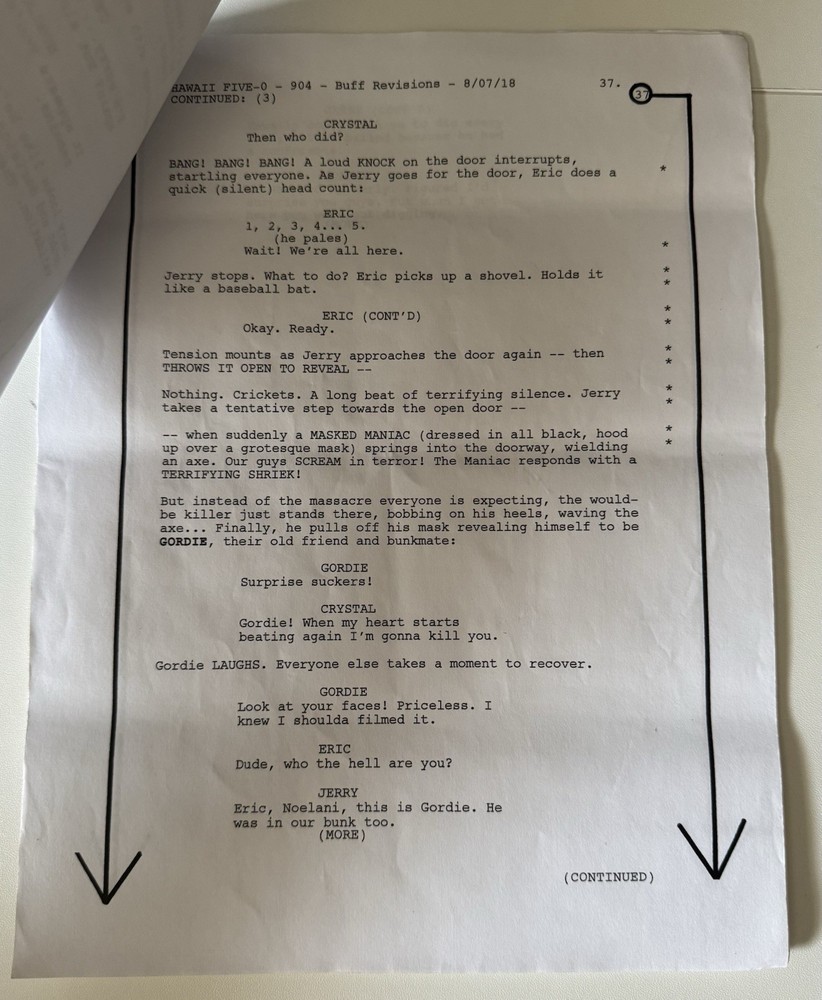 Hawaii Five-O Call Sheets With Script Segments