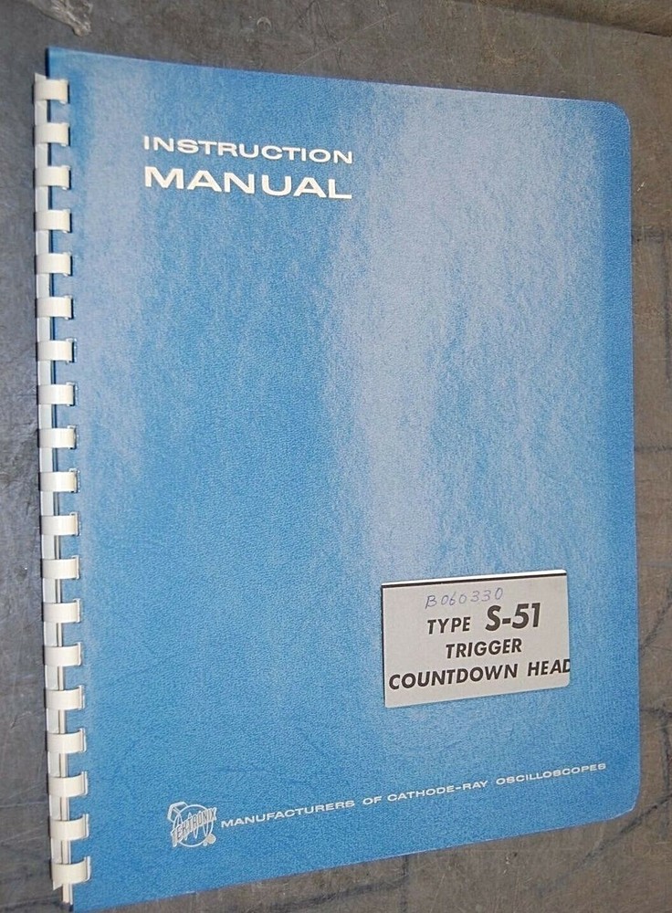 Tektronix Type S-51 Trigger Countdown Head 070-0898-00 Instruction Manual