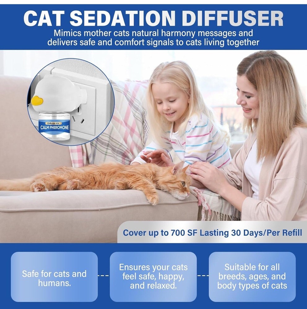 2 In 1 Pack Happy Cat Pheromones Calming & Comfort Diffuser Kit