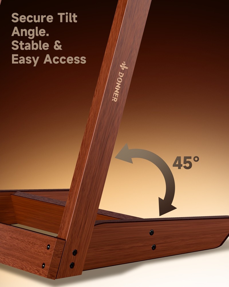 Foldable Solid Wood Guitar Display Rack 56×66cm for Home Studio Use