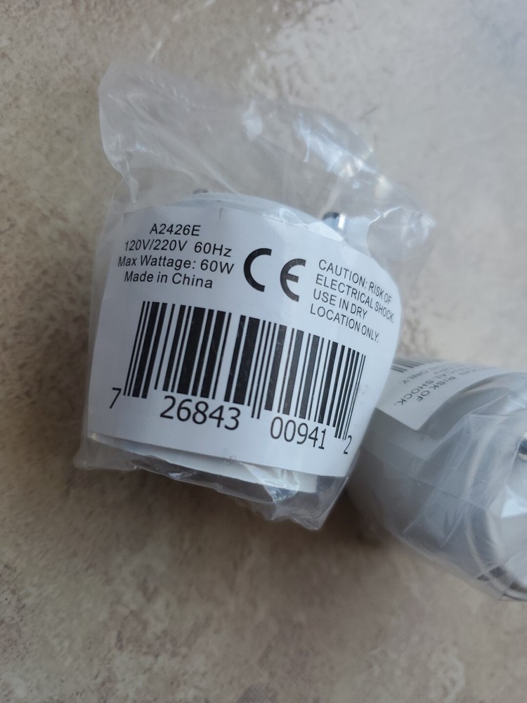 2 PACK Newhouse GU24 To Standard E26 / E27 Base Light Bulb Socket Adapter A2426E