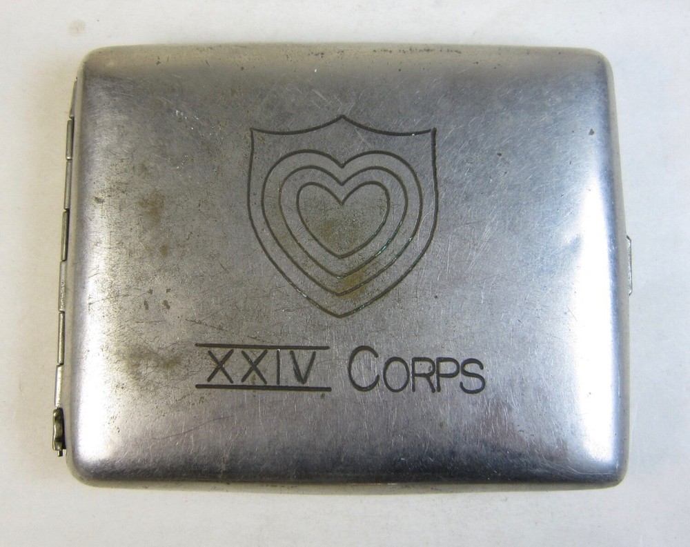 1948 WWII Era Army XXIV Corps Cigarette Case Rendezvous Seoul Korea