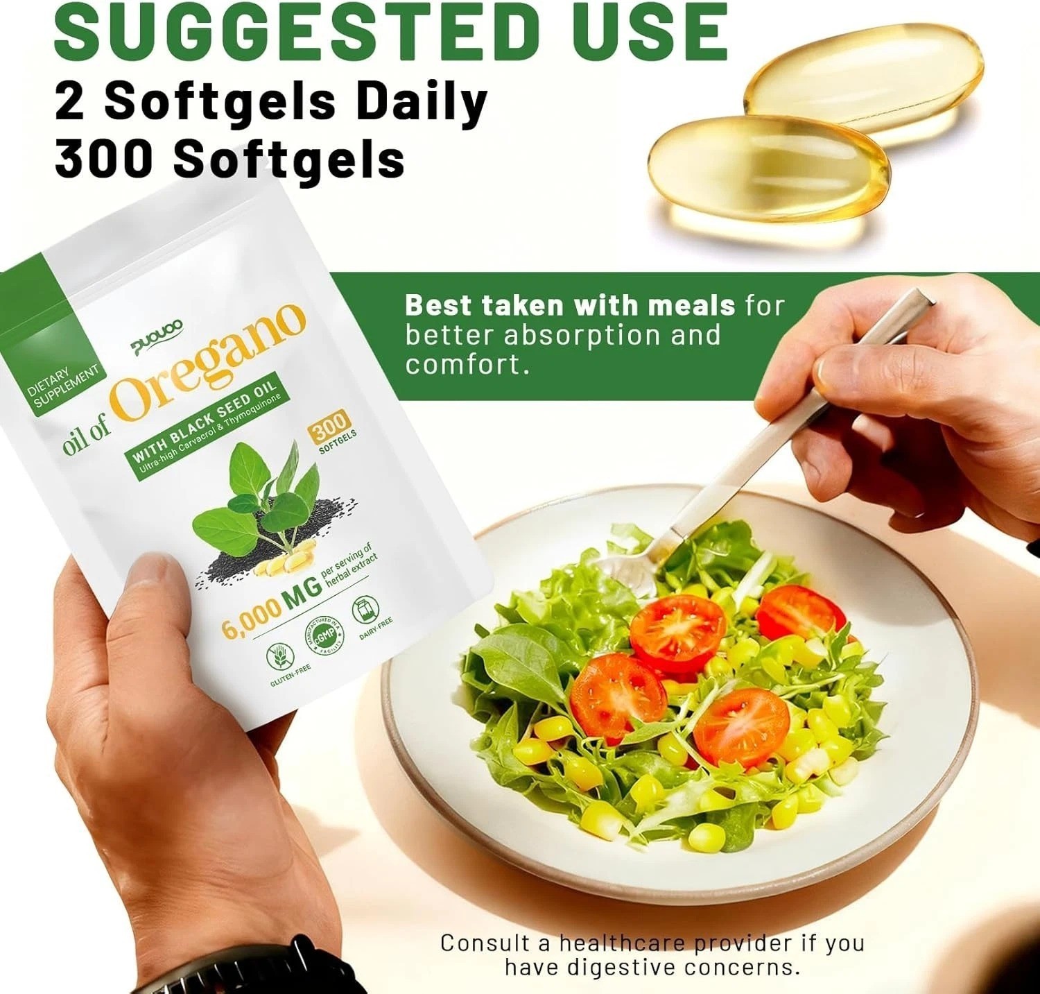 Resilia Oil Of Oregano With Black Seed Oil 6,000MG