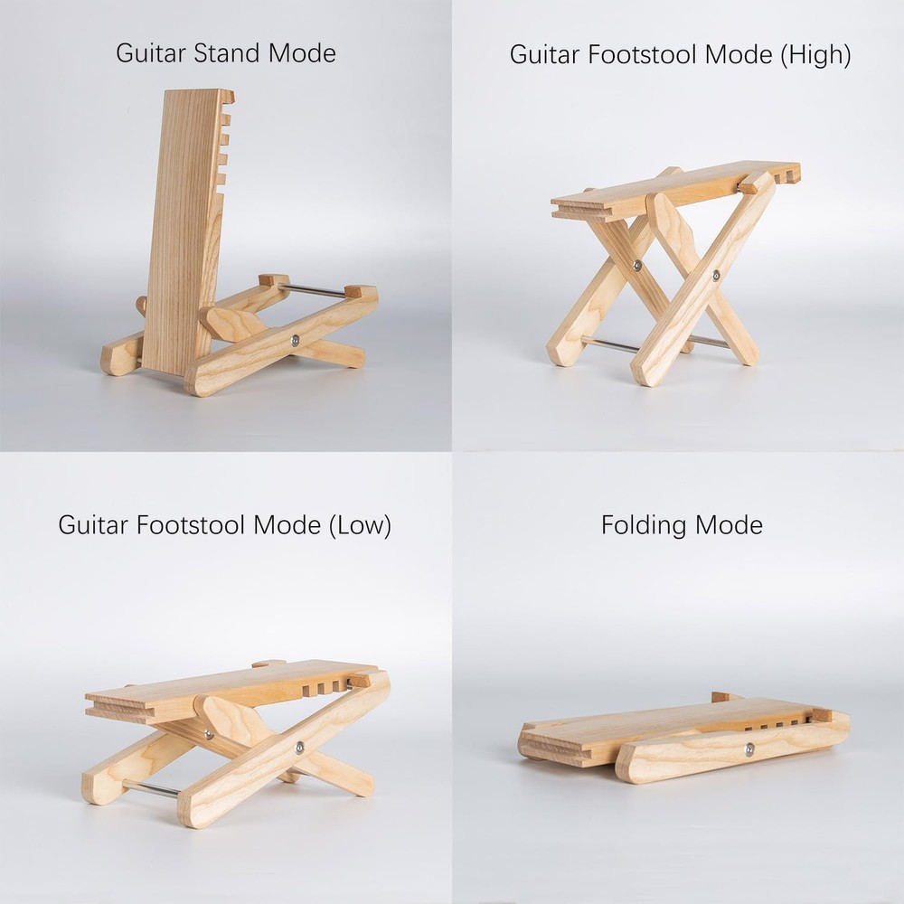 Multifunctional Guitar Stand -in-Guitar Footstool