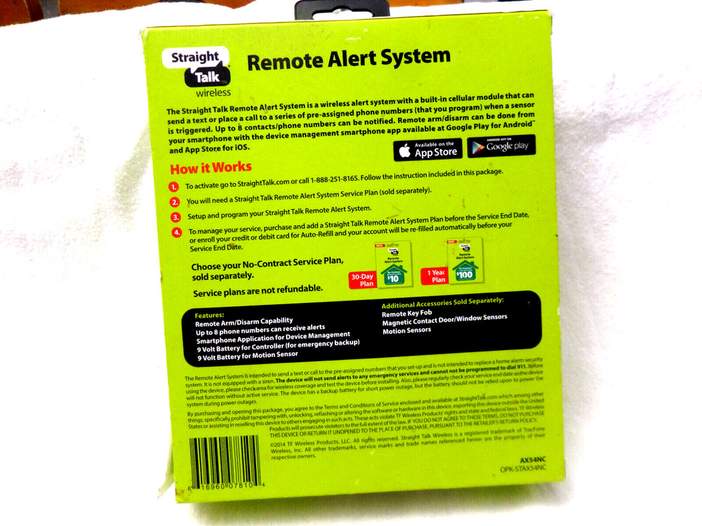 Straight Talk Wireless Remote Alert System