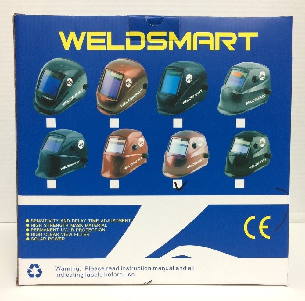 Weldsmart Auto-Darkening Welding Helmet (Red)