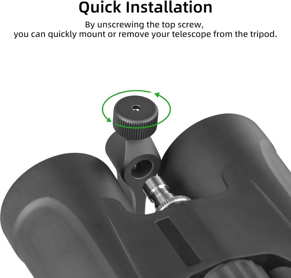 High Magnification Binocular Tripod Adapter - Secure, Lightweight Aluminium
