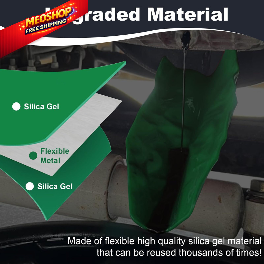 Flexible Funnel, Multi-Purpose Form a Funnel Draining Tool, Green