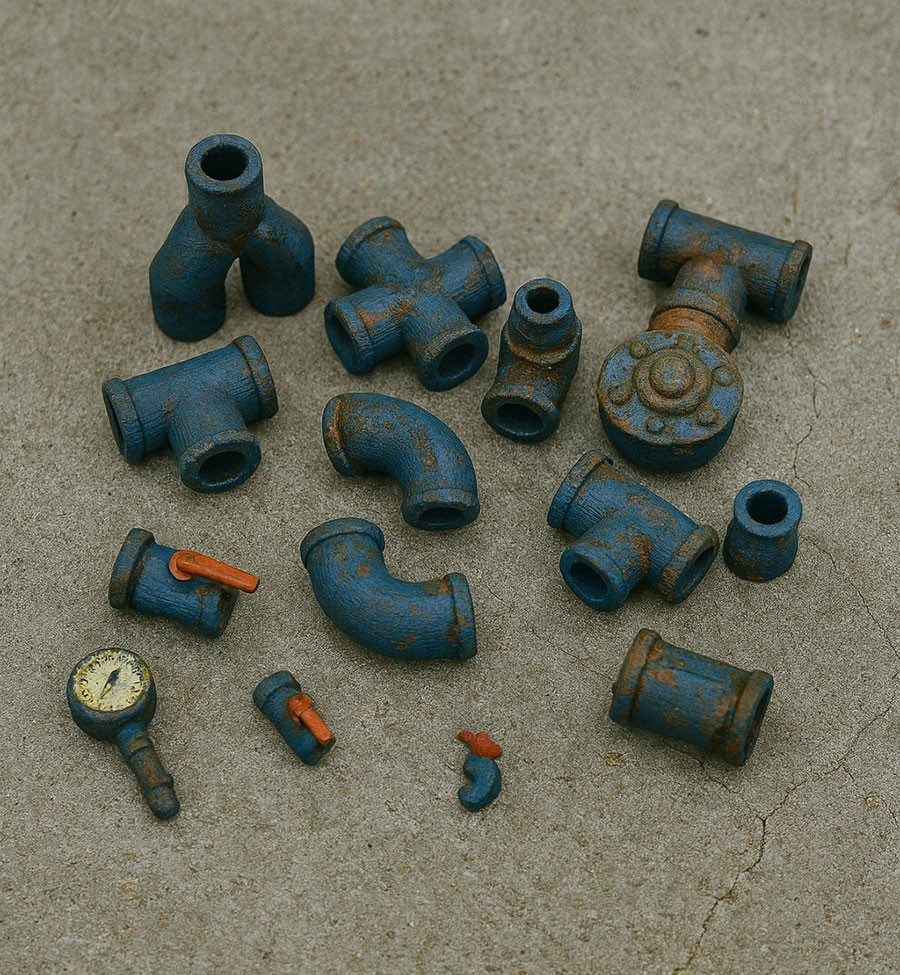VG Dio 1/35 3mm Pipe Accessories set