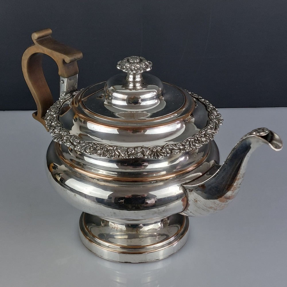 Old Sheffield Plate Teapot C. 1825 - Antique Silver Plated