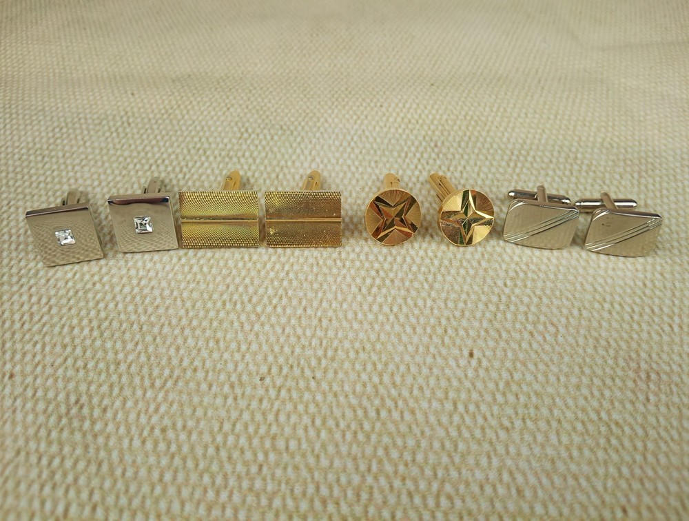 ⭐ Vintage Cufflinks x4 Pairs